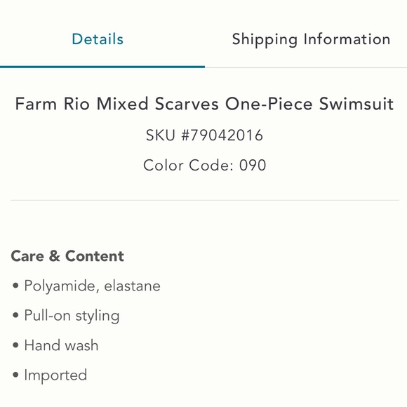 FARM Rio Mixed Scarves One-Piece Swimsuit - Picture 9 of 16